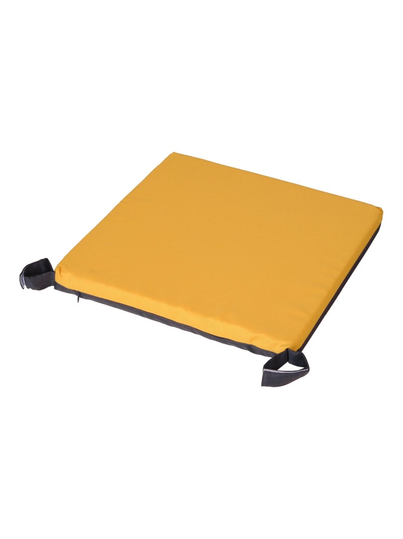 Galette de chaise extérieur imperméable à Scratch en Tissu déperlant bicolore Blanc Doré - Kiabi