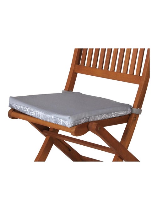 Galette de chaise extérieur imperméable à Scratch en Tissu déperlant bicolore imprimé - Kiabi