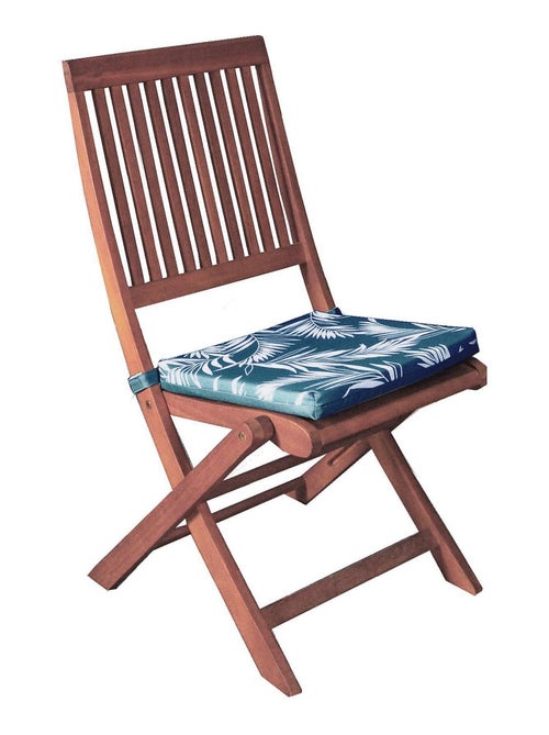 Galette de chaise extérieur imperméable à Scratch en Tissu déperlant bicolore imprimé, Lot de 2. - Kiabi