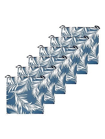 Galette de chaise extérieur imperméable à Scratch en Tissu déperlant bicolore imprimé, Lot de 6.