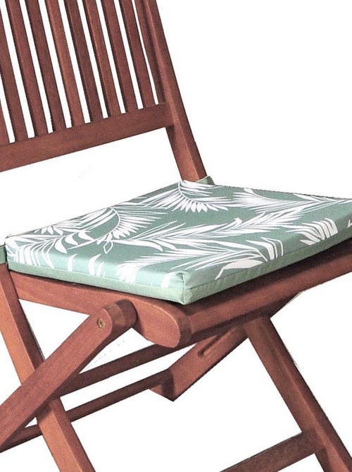 Galette de chaise extérieur imperméable à Scratch en Tissu déperlant bicolore imprimé - Kiabi