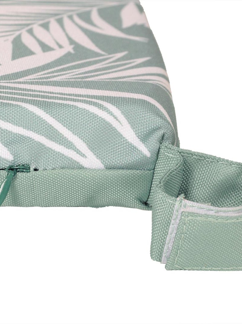 Galette de chaise extérieur imperméable à Scratch en Tissu déperlant bicolore imprimé Vert - Kiabi