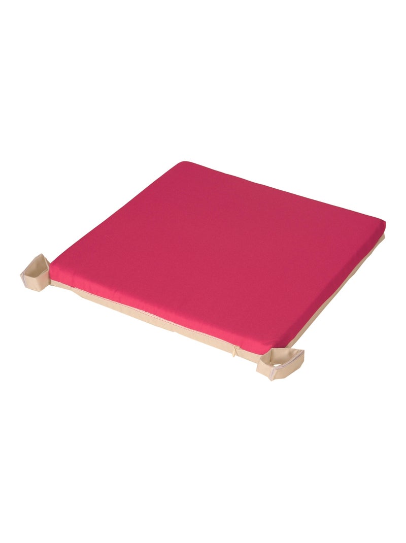 Galette de chaise extérieur imperméable à Scratch en Tissu déperlant bicolore Rouge - Kiabi