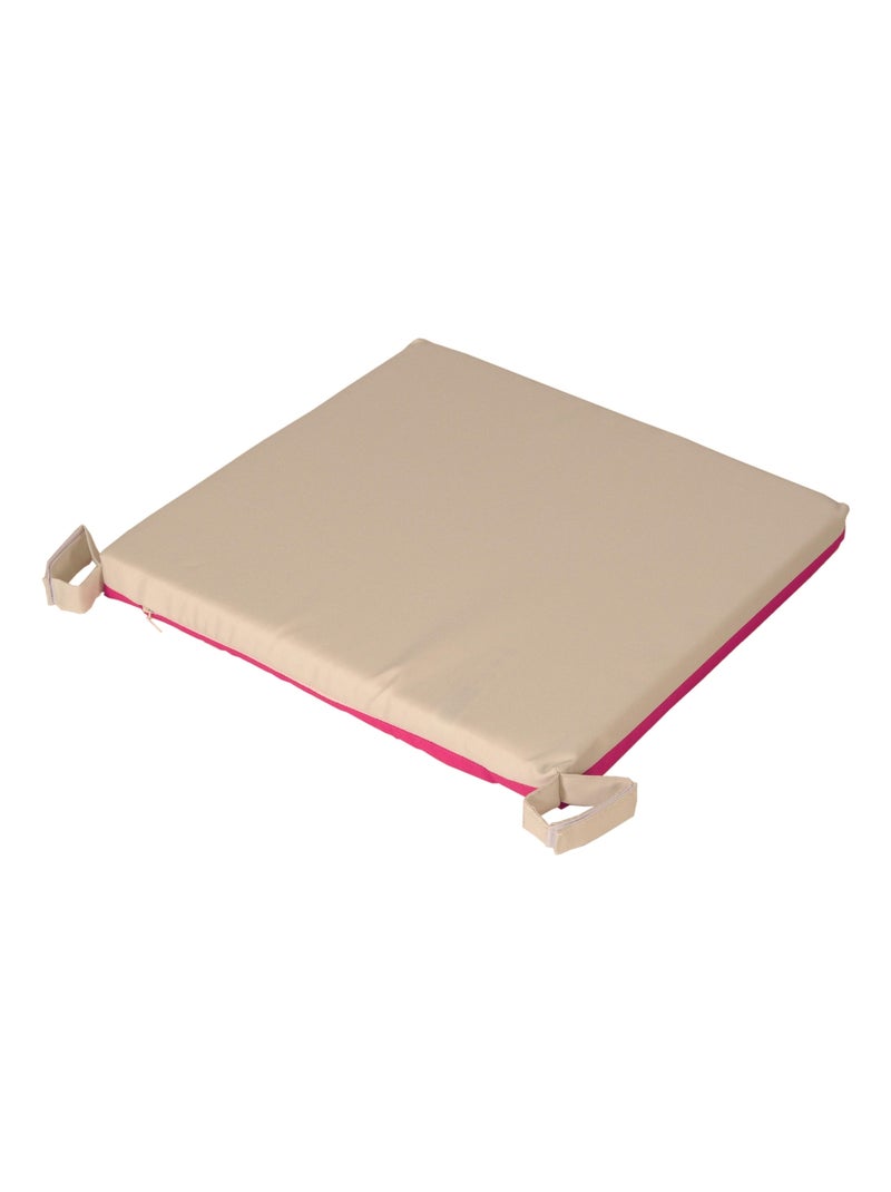 Galette de chaise extérieur imperméable à Scratch en Tissu déperlant bicolore Rouge - Kiabi