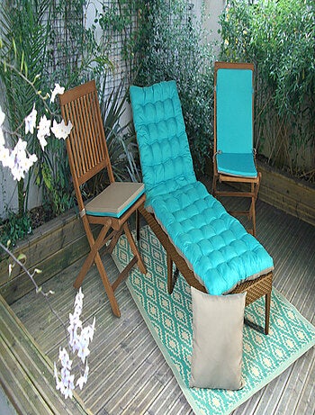 Galette de chaise extérieur imperméable à Scratch en Tissu déperlant bicolore imprimé