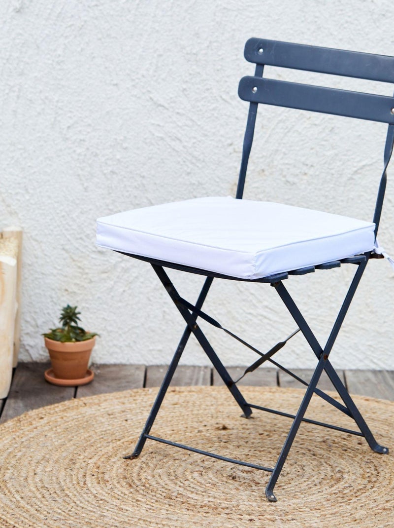 Galette de chaise extérieur imperméable et déhoussable MINORQUE Blanc - Kiabi
