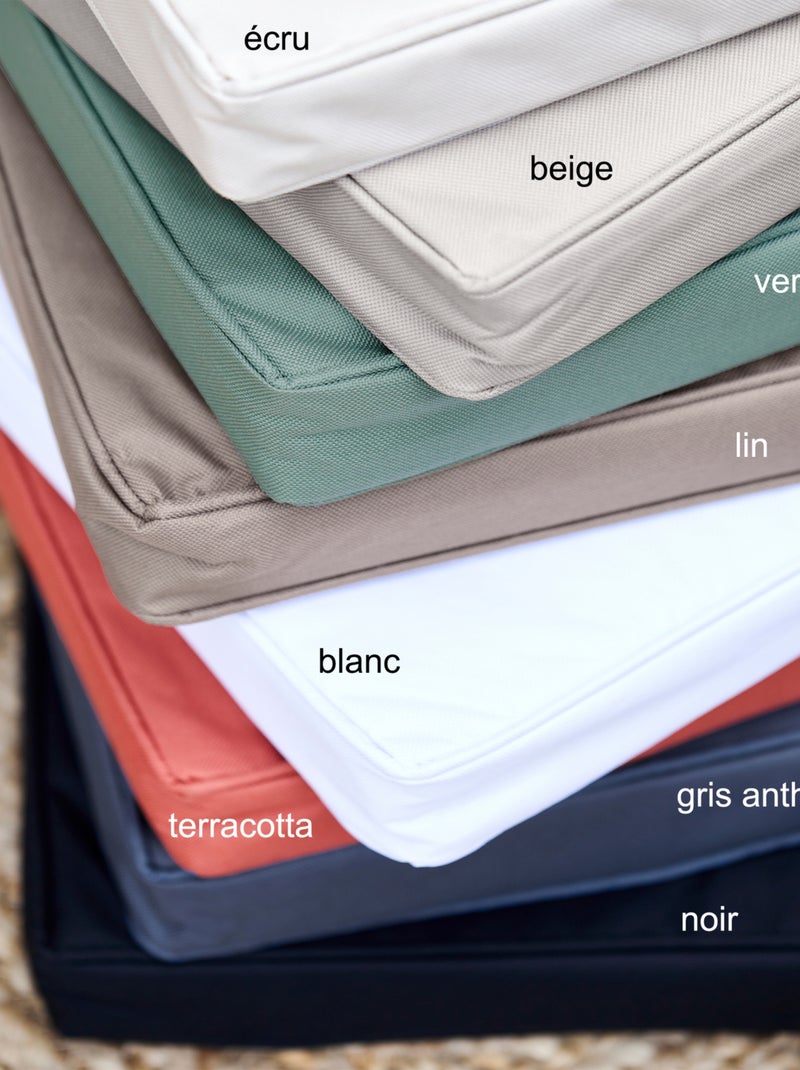 Galette de chaise extérieur imperméable et déhoussable MINORQUE Ecru - Kiabi