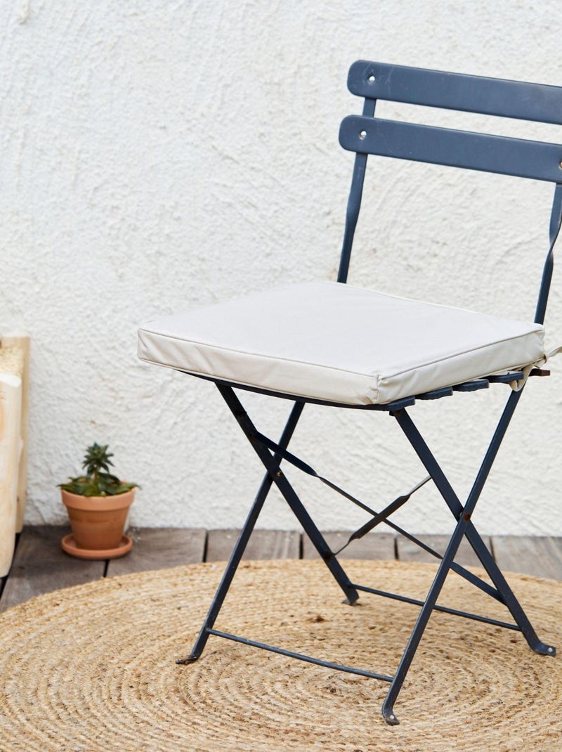 Galette de chaise extérieur imperméable et déhoussable MINORQUE Ecru - Kiabi