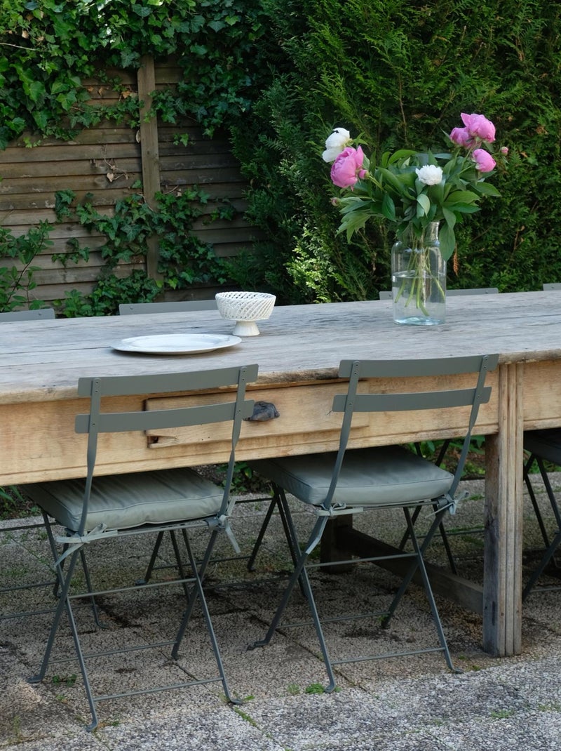 Galette de chaise extérieur imperméable et déhoussable MINORQUE Vert olive - Kiabi
