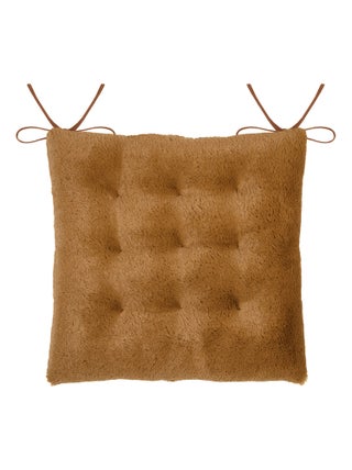 Galette de chaise fausse fourrure