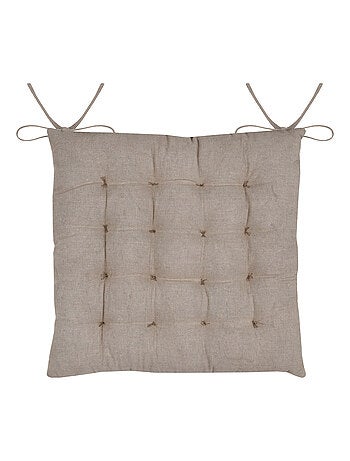 Galette de chaise feuillage doré pour intérieur chic