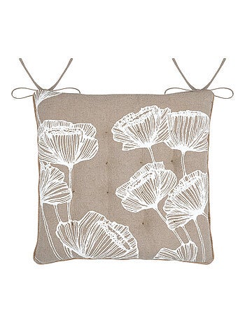 Galette de chaise florale ambiance apaisante