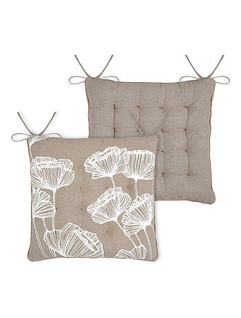 Galette de chaise florale ambiance apaisante