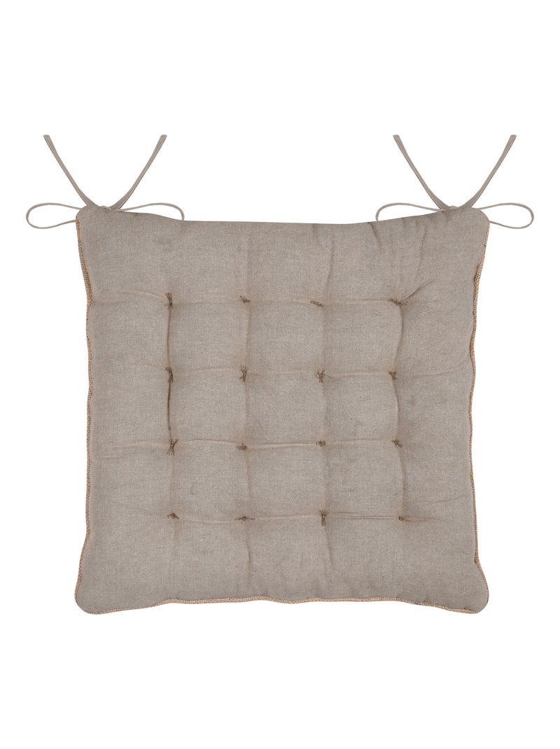 Galette de chaise florale ambiance apaisante Beige coquille - Kiabi