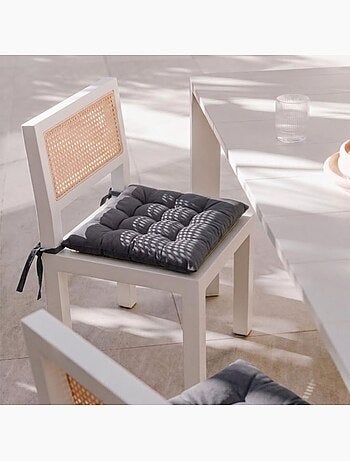 Galette de chaise grise 40x40cm