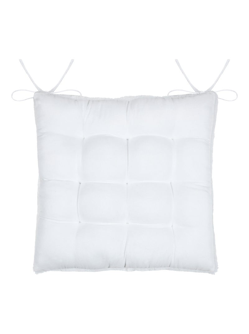 Galette de chaise imitation fourrure Blanc - Kiabi