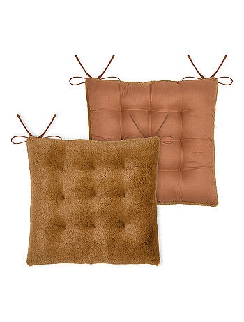 Galette de chaise imitation fourrure