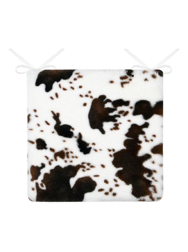 Galette de chaise imitation peau de vache Marron foncé - Kiabi