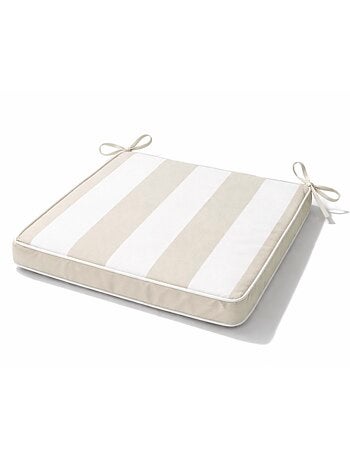 Galette de chaise imperméable déhoussable à rayures ARCACHON