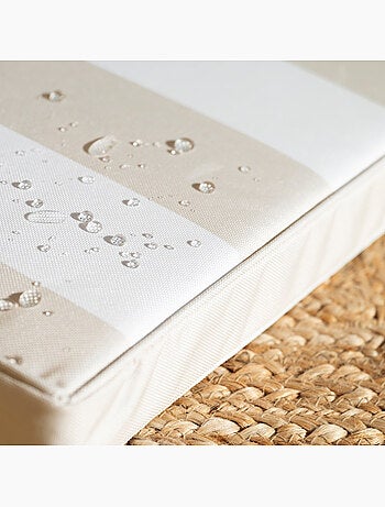 Galette de chaise imperméable déhoussable à rayures ARCACHON