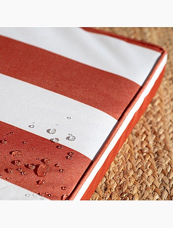 Galette de chaise imperméable déhoussable à rayures ARCACHON