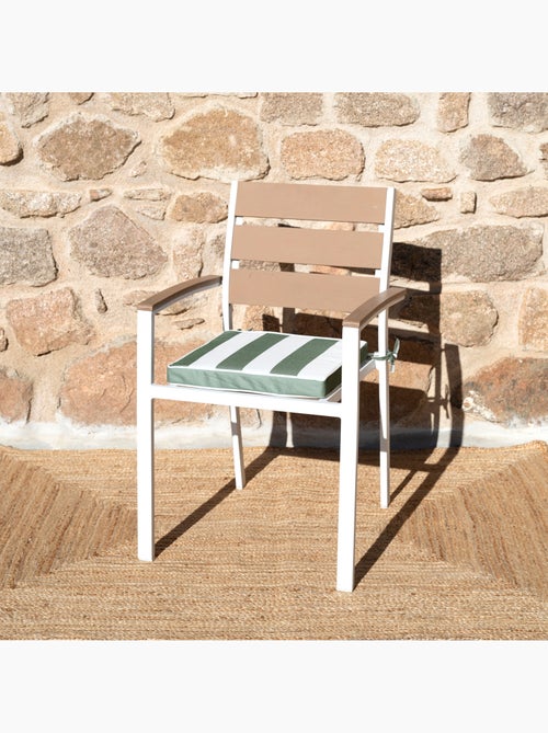 Galette de chaise imperméable déhoussable à rayures ARCACHON - Kiabi