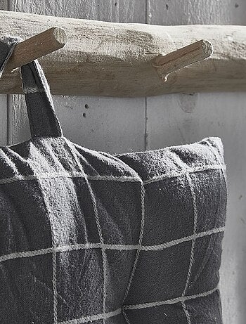 Galette de chaise imprimé a carreaux coton MOUNTAIN