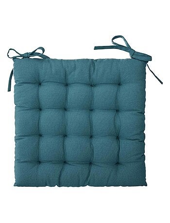 Galette de chaise imprimée et matelassée à nouettes