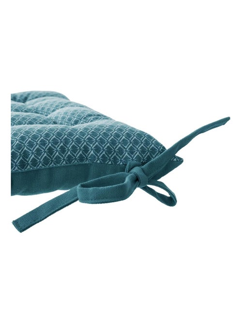 Galette de chaise imprimée et matelassée à nouettes - Kiabi