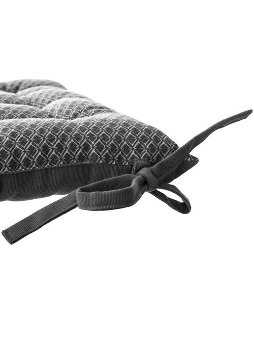 Galette de chaise imprimée et matelassée à nouettes - Kiabi