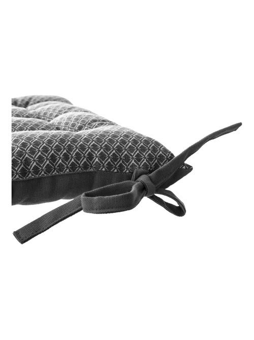 Galette de chaise imprimée et matelassée à nouettes - Kiabi