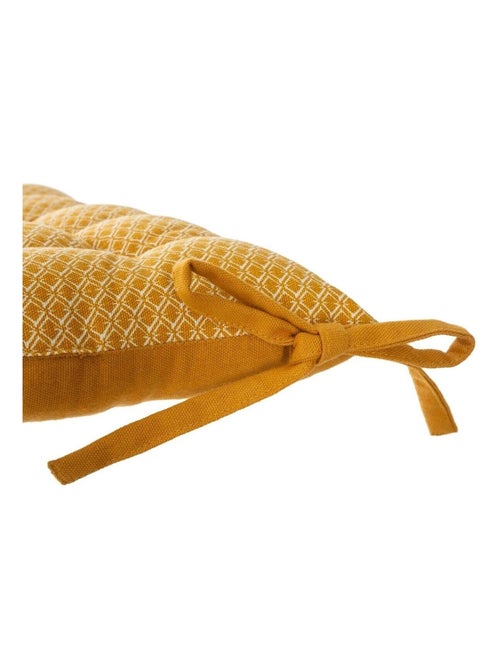 Galette de chaise imprimée et matelassée à nouettes - Kiabi