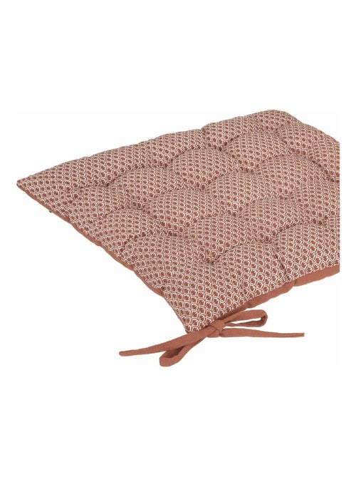 Galette de chaise imprimée et matelassée à nouettes - Kiabi