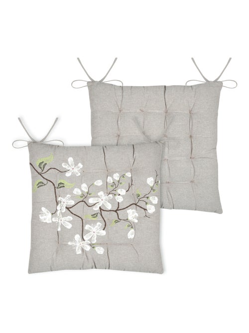 Galette de chaise imprimée motif floral printanier - Kiabi