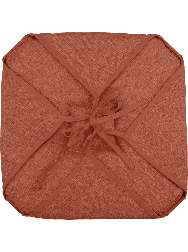 Galette de chaise italienne et unie Terracotta - Kiabi