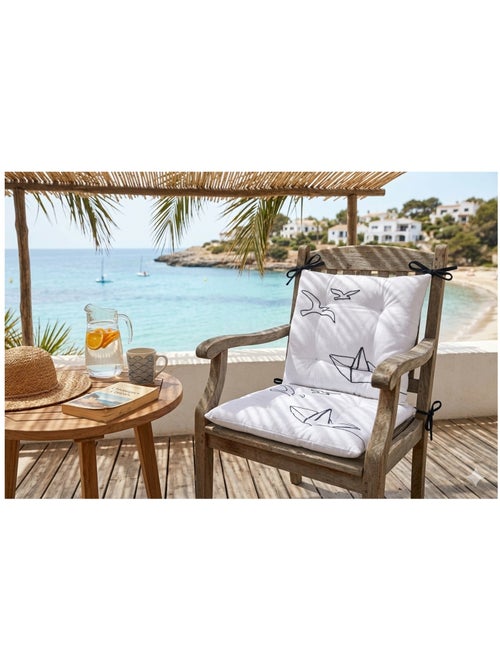 Galette de chaise marine Bord de mer - Kiabi
