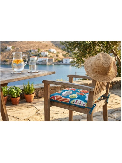 Galette de chaise marine Colorfish - Kiabi