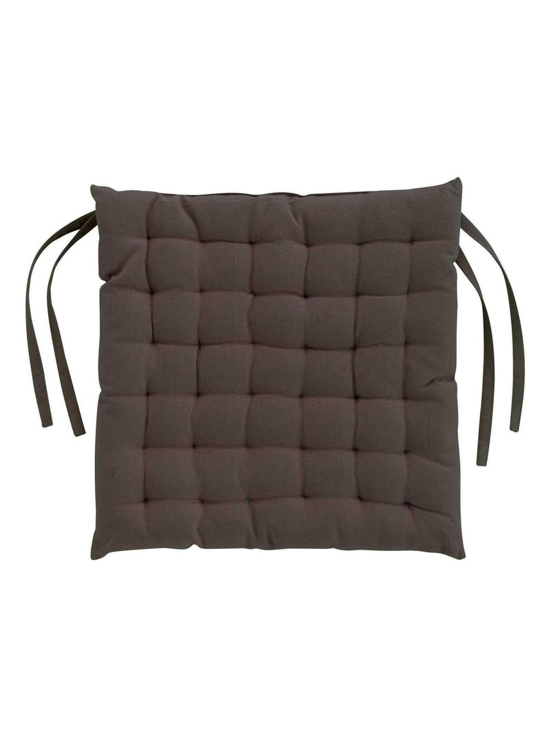 Galette de chaise matelassee 38 x 38 cm Cafe creme Marron - Kiabi