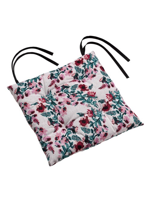 Galette de chaise matelassee Fleurs mazako - Kiabi