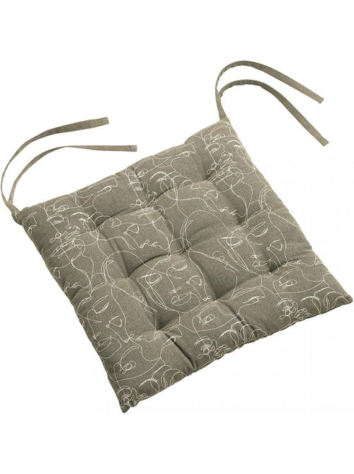 Galette de chaise matelassee nymphea - Kiabi