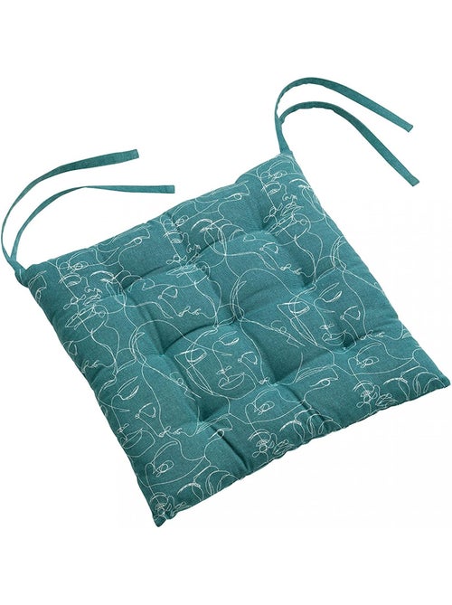 Galette de chaise matelassee nymphea - Kiabi