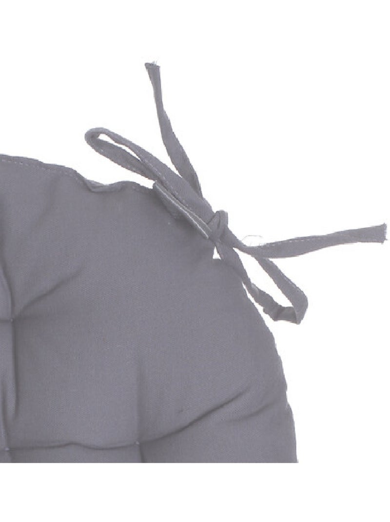Galette de chaise matelassée ronde Gris - Kiabi