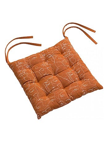 Galette de chaise matelassee Visage nymphea
