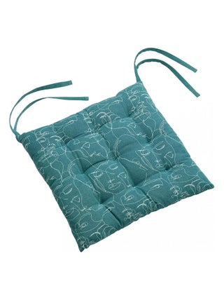Galette de chaise matelassee Visage nymphea