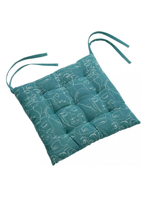 Galette de chaise matelassee Visage nymphea - Kiabi
