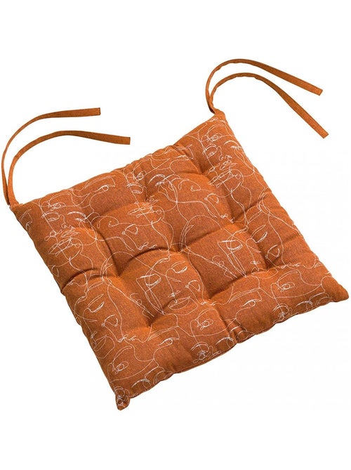 Galette de chaise matelassee Visage nymphea - Kiabi
