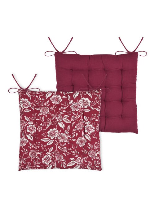Galette de chaise motif fleurs - Kiabi