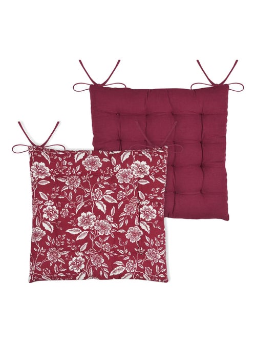 Galette de chaise motif fleurs - Kiabi