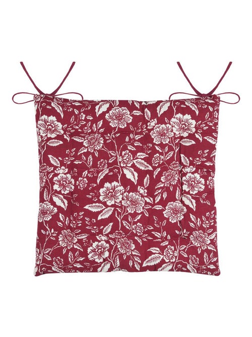 Galette de chaise motif fleurs - Kiabi