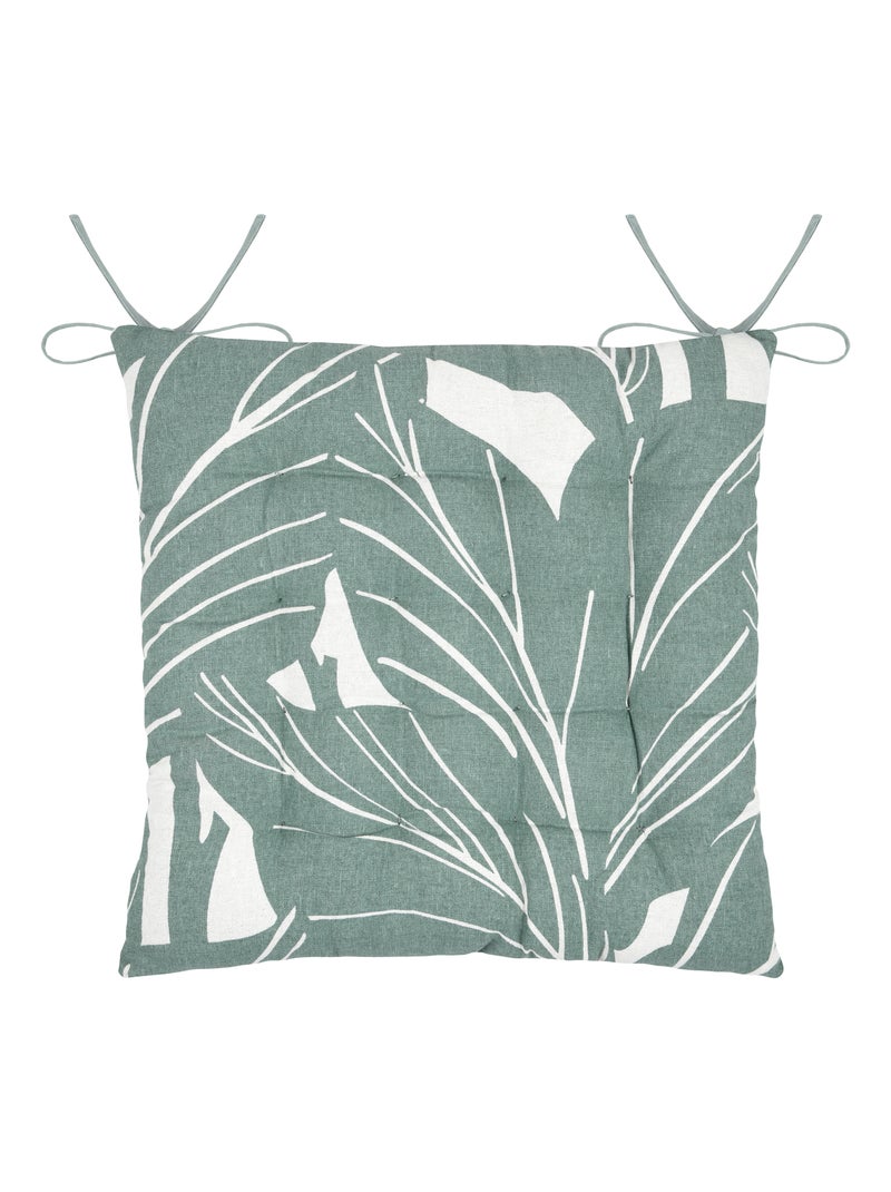 Galette de chaise motif floral Vert - Kiabi